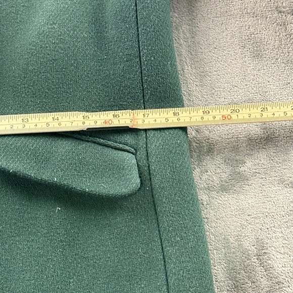 J Crew Cocoon Coat Women 2 Italian Stadium Cloth Nello Gori Wool Luxury Green - Picture 10 of 13